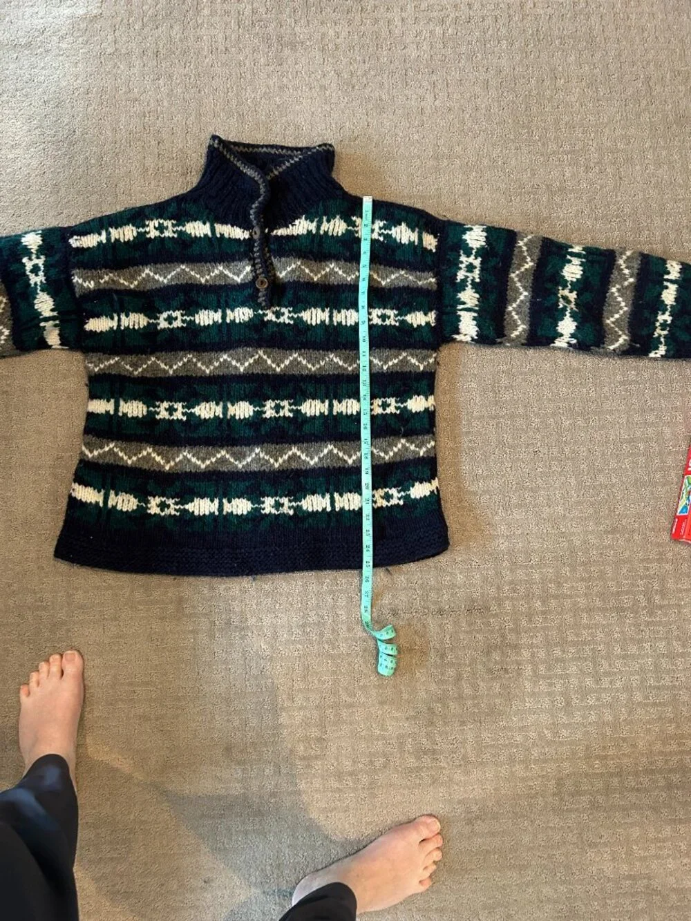 Nuevo Americana 100% Men’s Wool Sweater - Picture 7 of 10